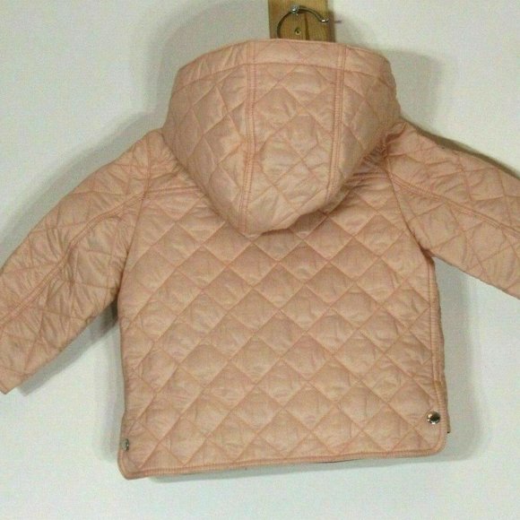 Burberry Baby Girls Pink Quilted Jacket - Picture 2 of 6